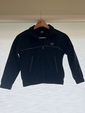 Roots Black Zip Jacket with Reflective Piping